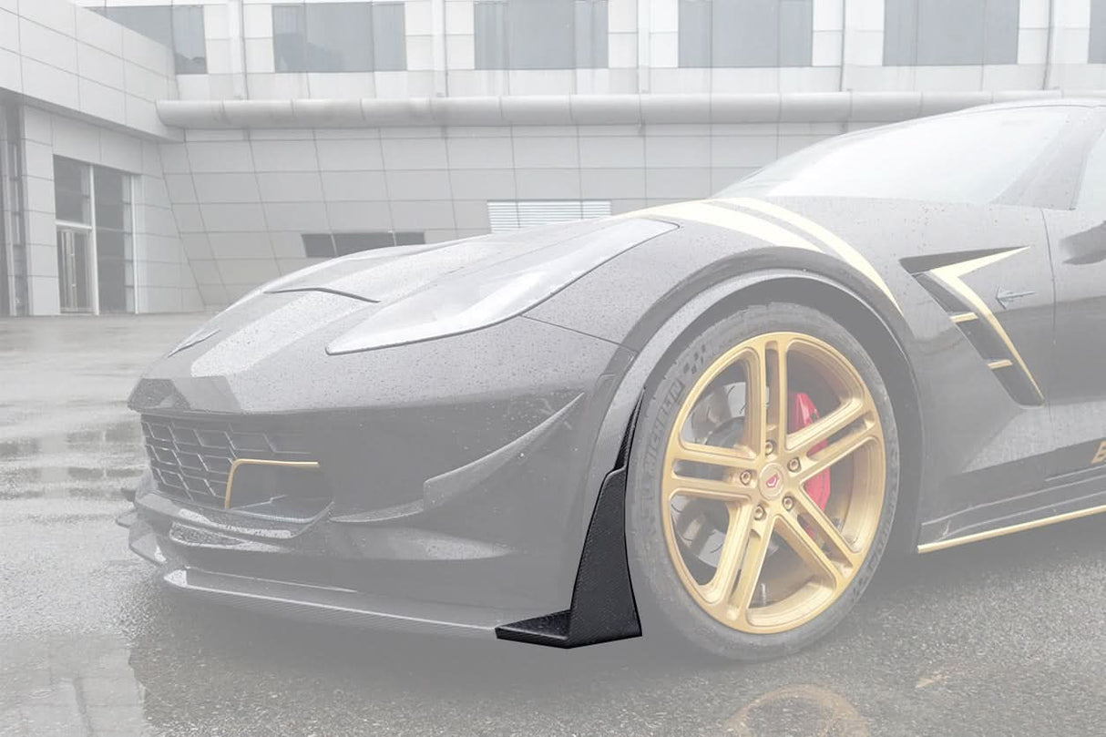 2013-2019 Corvette C7 Z51 Z06 Grandsport Carbon Fiber Front Lip Winglets