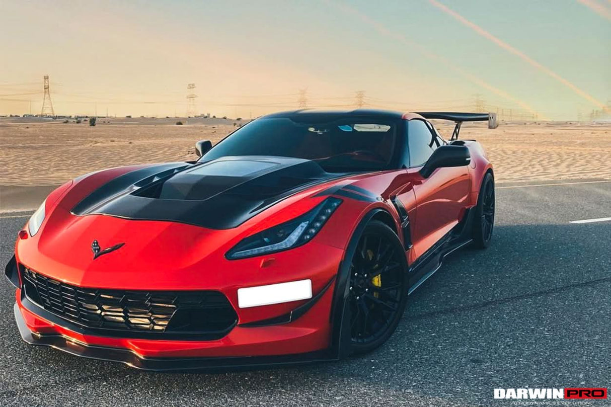 2013-2019 Corvette C7 Z51 Z06 Grandsport Carbon Fiber Front Lip Winglets