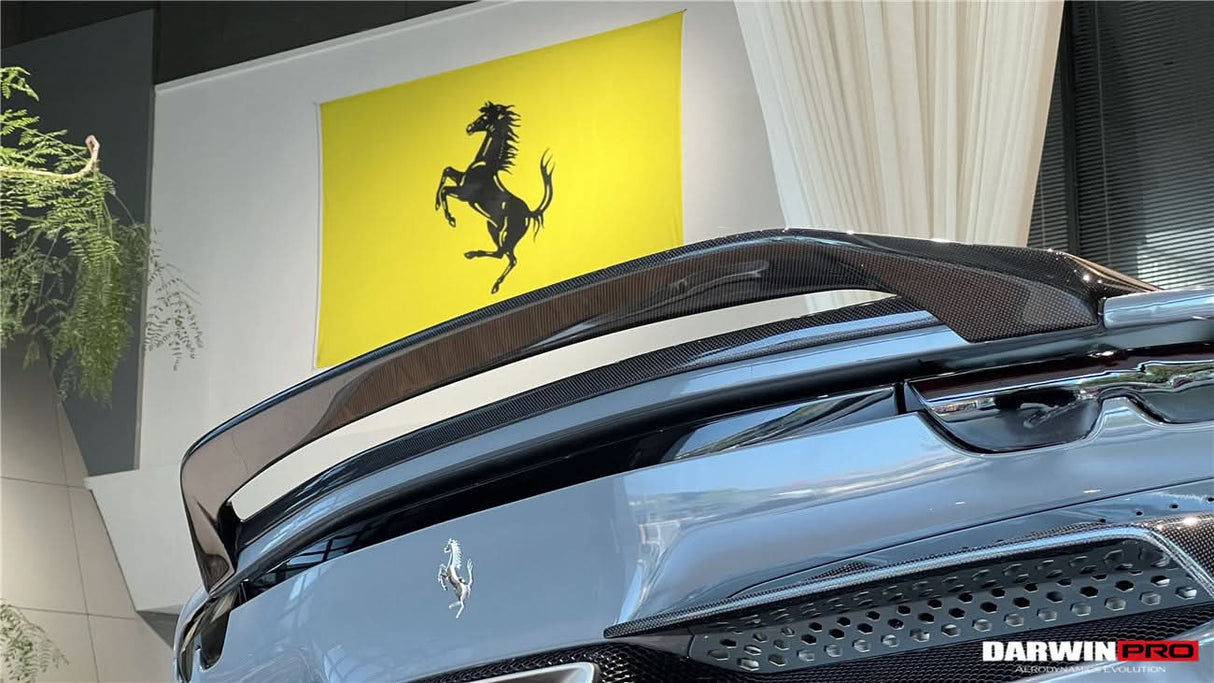 DarwinPRO 2022-2026 Ferrari 296 GTB Type F171 iMP Style Carbon Fiber Trunk Spoiler