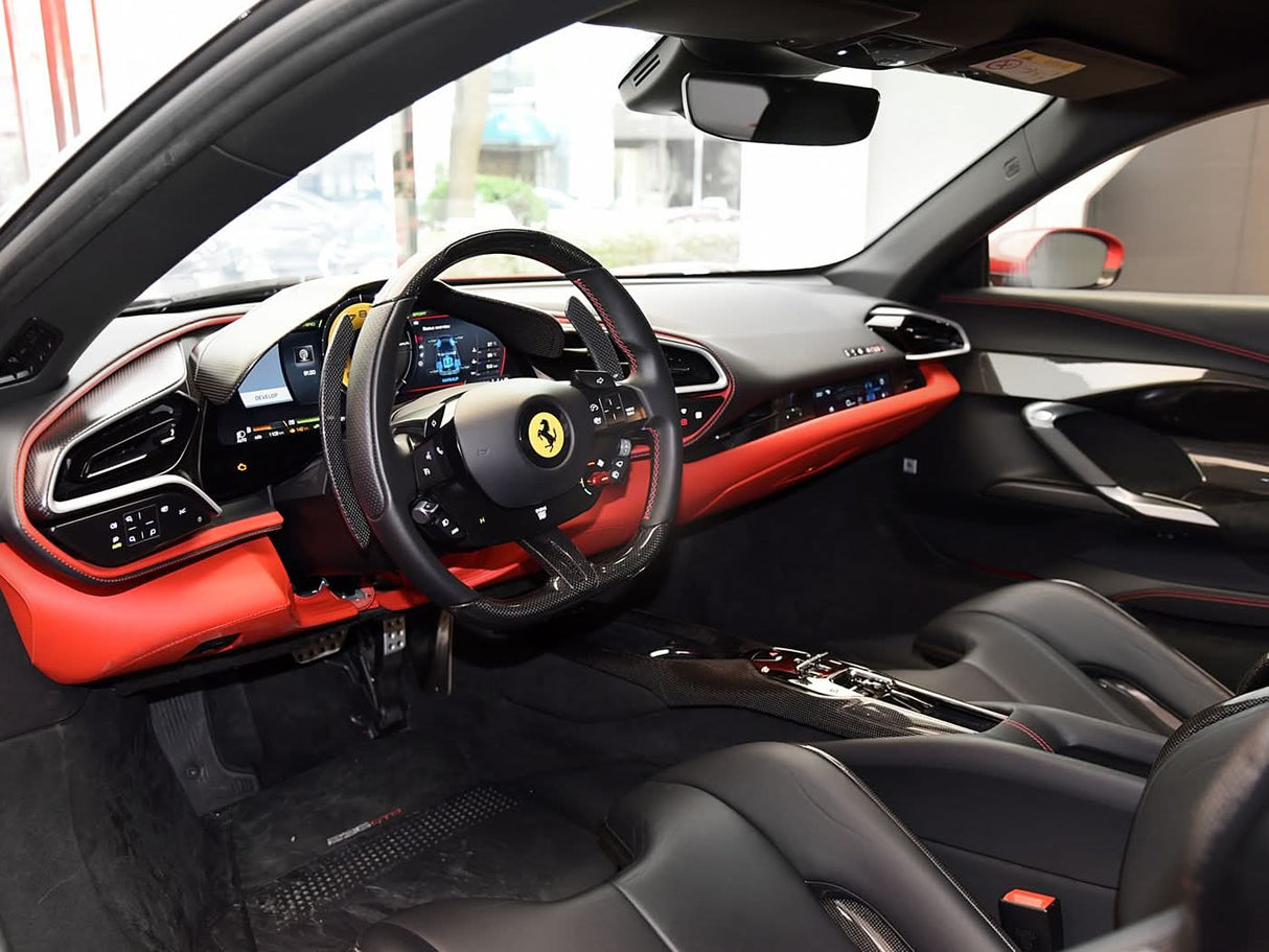 2022-2026 Ferrari 296 GTB GTS (Type F171) OE Style Dry Carbon Fiber Center Control Surround Panel Front End