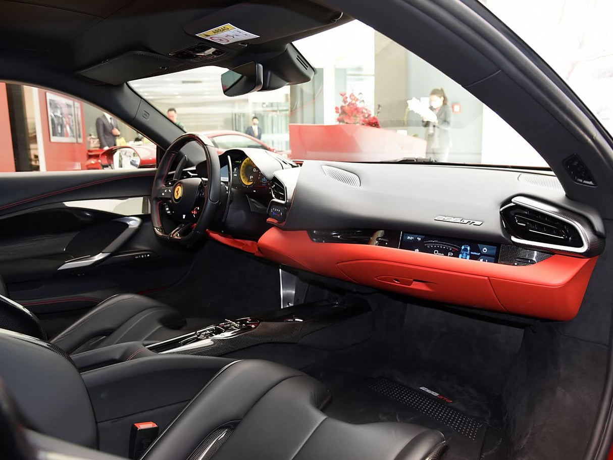 2022-2026 Ferrari 296 GTB GTS (Type F171) OE Style Dry Carbon Fiber Center Control Surround Panel Front End