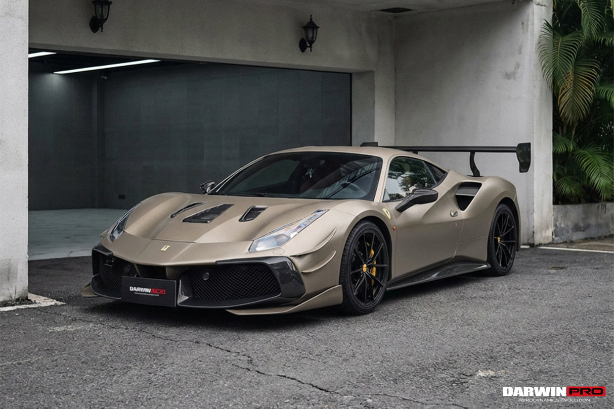 2015-2020 Ferrari 488 GTB | Spider Carbon Fiber Hood - DarwinPRO Challenge Evo Modena Design