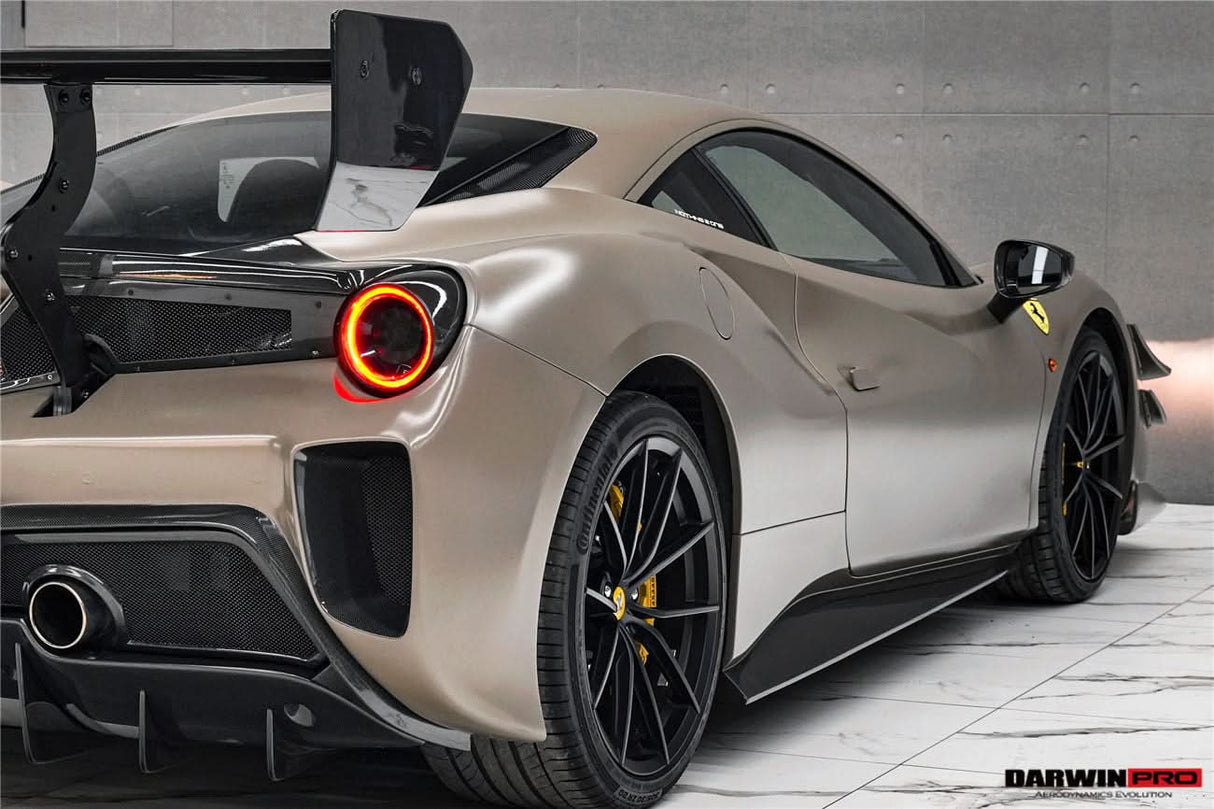 2015-2020 Ferrari 488 GTB | Spider Partial Carbon Fiber Side Skirts - DarwinPRO Challenge Evo Modena Design