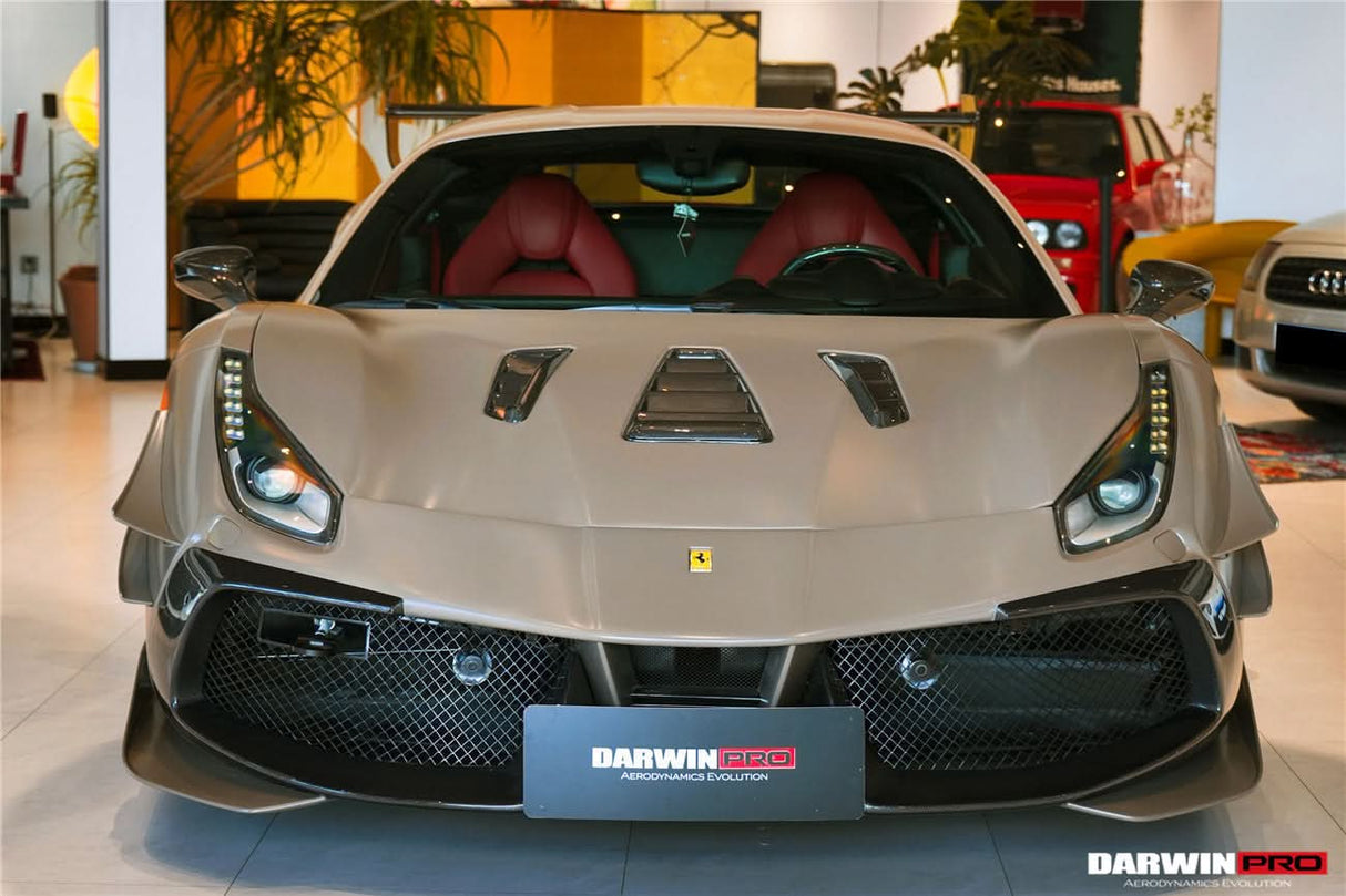 2015-2020 Ferrari 488 GTB Partial Carbon Fiber Full Body Kit - DarwinPRO Challenge Evo Modena Design