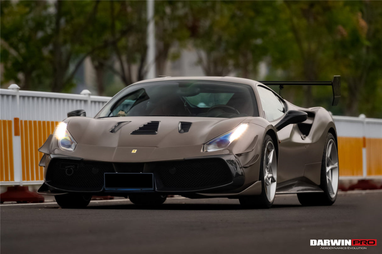 2015-2020 Ferrari 488 GTB | Spider Carbon Fiber Hood - DarwinPRO Challenge Evo Modena Design