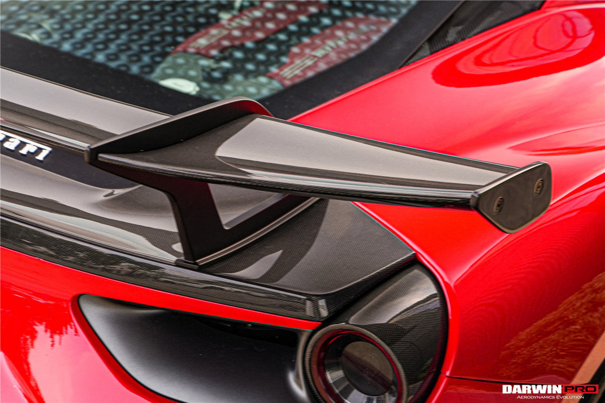 2015-2020 Ferrari 488 GTB Partial Carbon Fiber Wing With Base DarwinPRO (SF90XX Style)