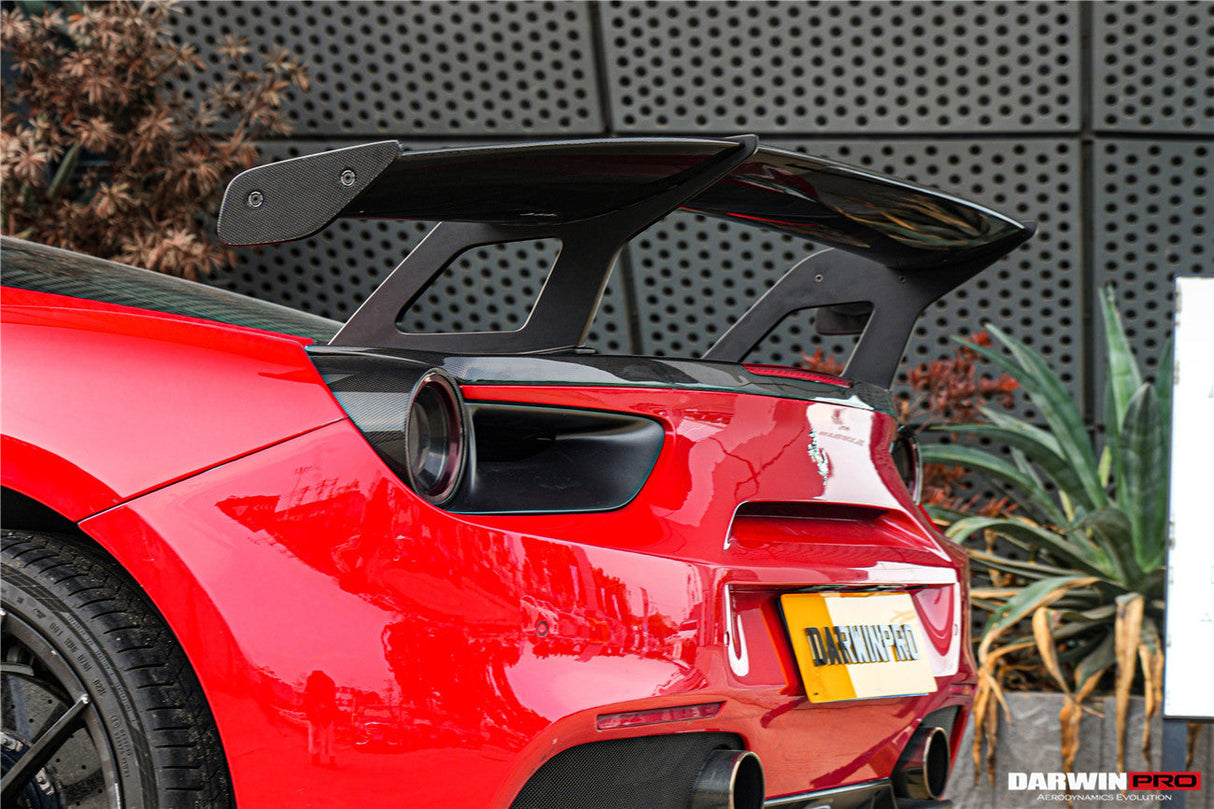 2015-2020 Ferrari 488 GTB Partial Carbon Fiber Wing With Base DarwinPRO (SF90XX Style)