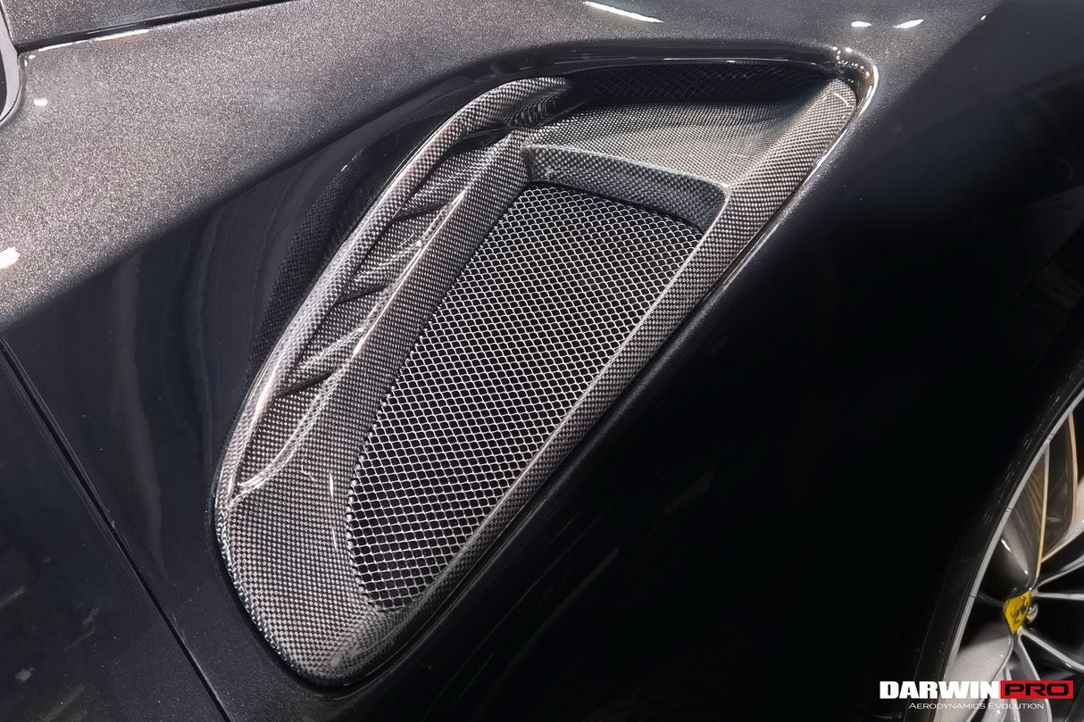 2015-2020 Ferrari 488 GTB | Spider Pista Style Carbon Fiber Quarter Panel Side Scoops