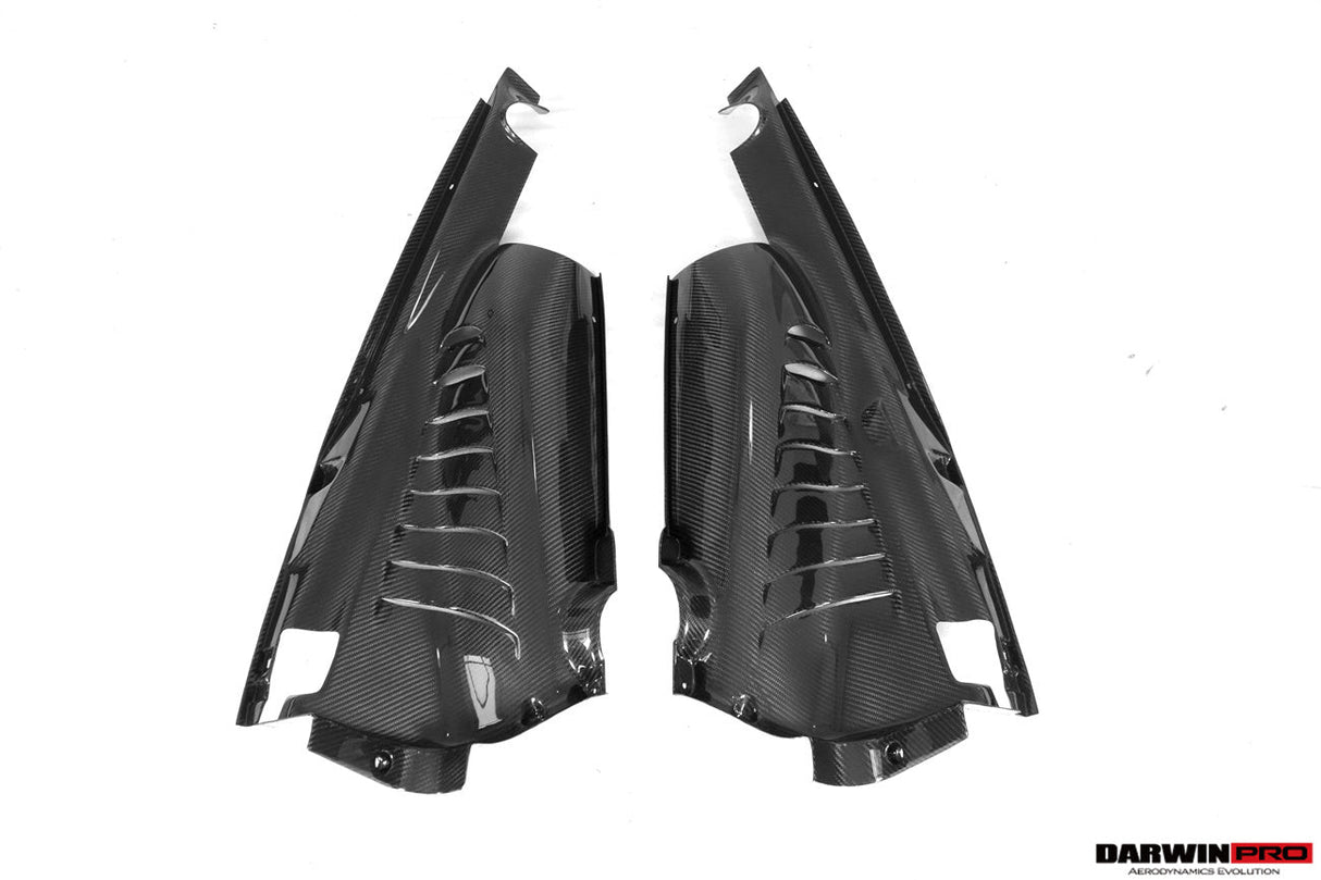 2015-2023 Ferrari Autoclave Carbon Fiber Engine Bay Panels With Heat Protection | Fits 488, PISTA, F8