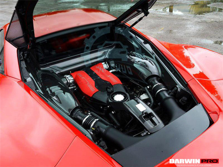 2015-2023 Ferrari Autoclave Carbon Fiber Firewall Cover | Engine Bay Trim panel Replacement | Fits 488, PISTA, F8