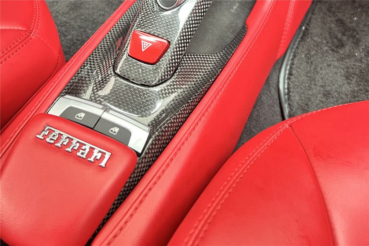 2015-2020 Ferrari 488 Dry Carbon Fiber Bridge Support & Windows Switches Panel | Fits GTB, Spider
