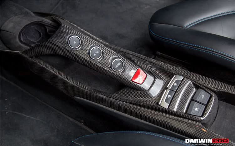 2015-2020 Ferrari 488 Dry Carbon Fiber Bridge Support & Windows Switches Panel | Fits GTB, Spider