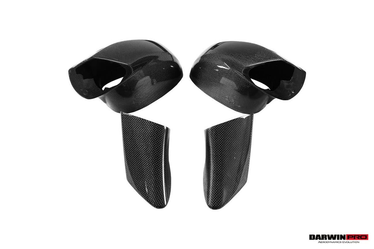 2015-2020 Ferrari Carbon Fiber Mirror House with Base Replacement DarwinPRO (OE) | Fits F8, 488, Pista