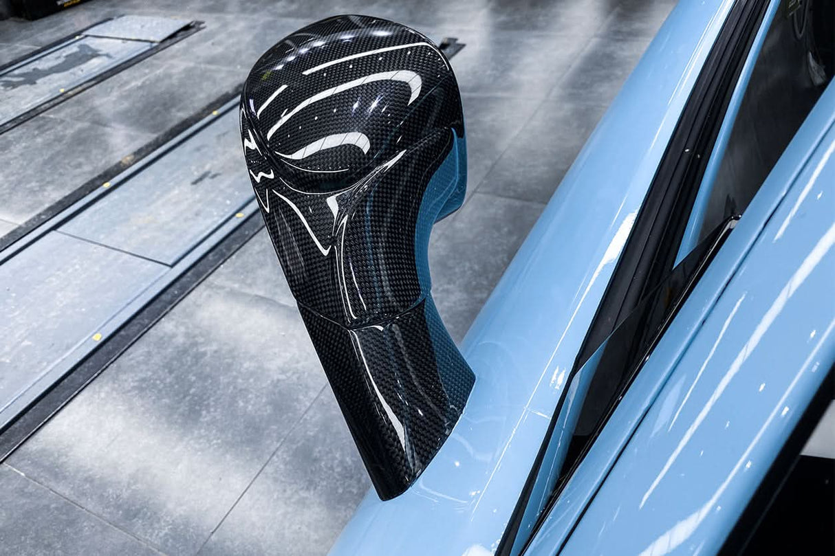 2015-2020 Ferrari Carbon Fiber Mirror House with Base Replacement DarwinPRO (OE) | Fits F8, 488, Pista