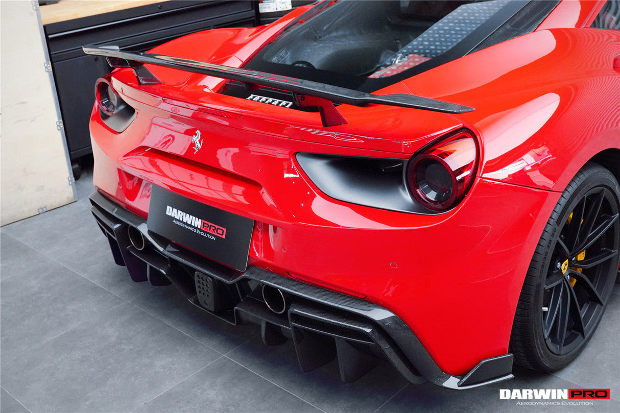 2015-2020 Ferrari 488 GTB & Spider Carbon Fiber Rear Diffuser DarwinPRO (iMP Design)