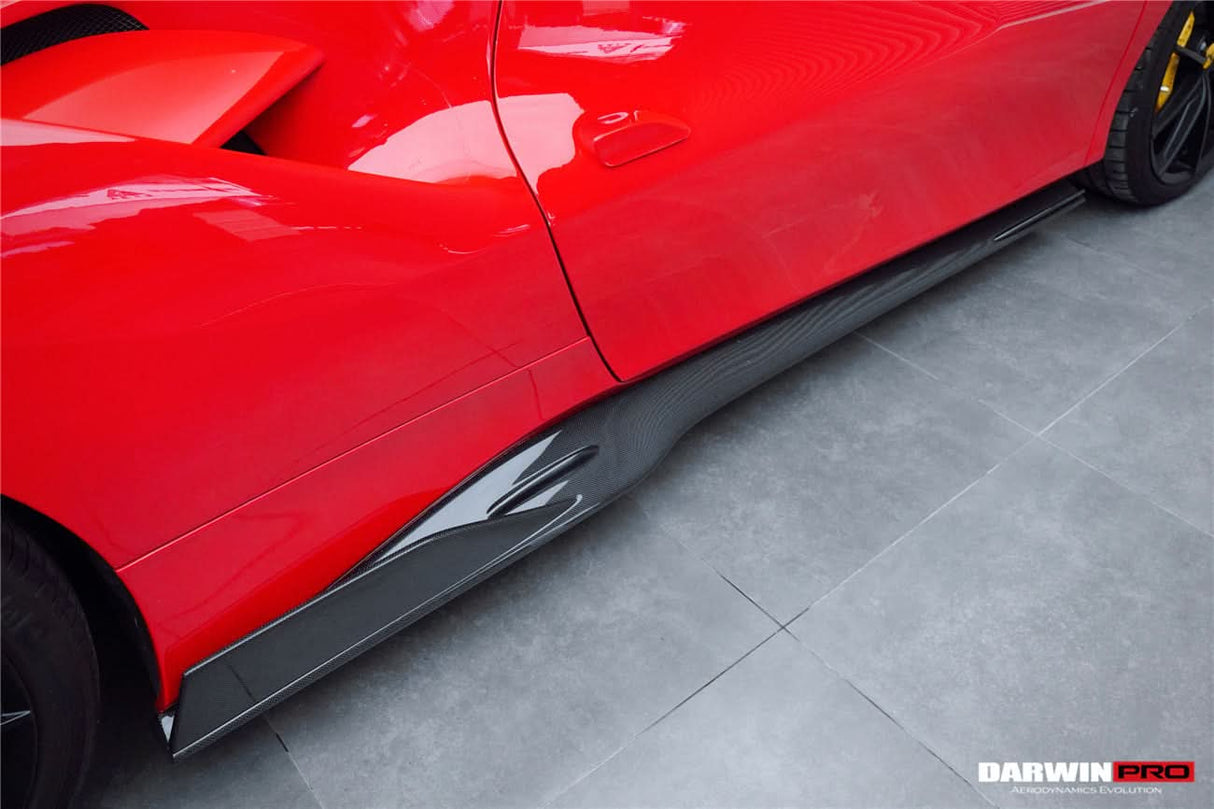 DarwinPRO 2015-2020 Ferrari 488 GTB & Spider iMP-Performance Carbon Fiber Side Skirts Under Board