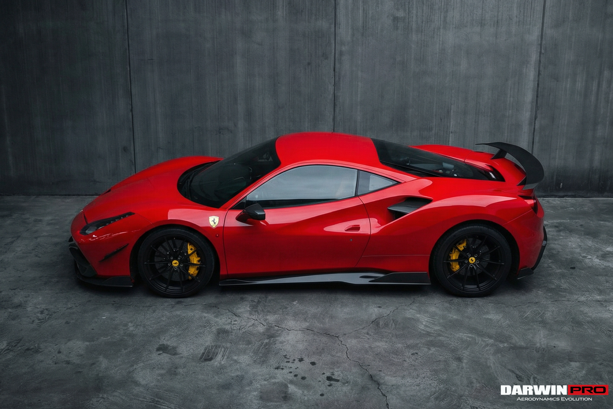 DarwinPRO 2015-2020 Ferrari 488 GTB & Spider iMP-Performance Carbon Fiber Side Skirts Under Board