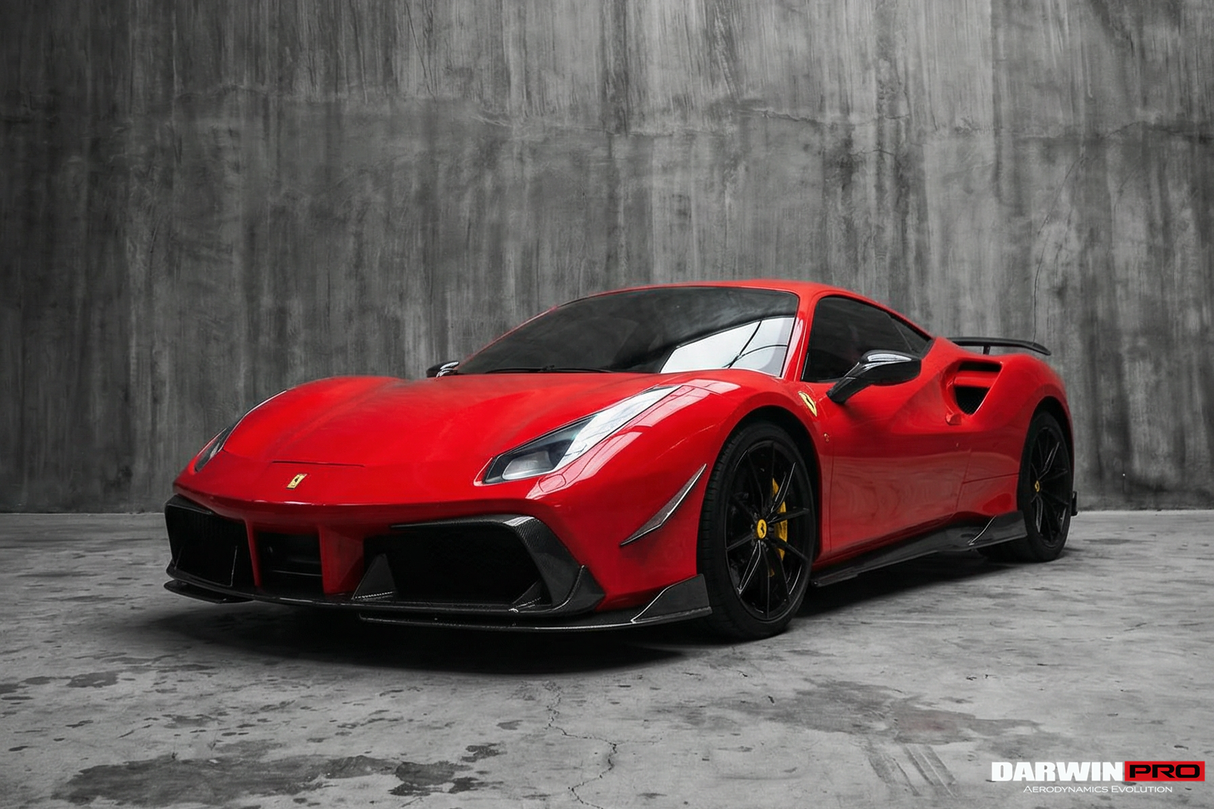2015-2020 Ferrari 488 GTB & Spider iMP-Performance Carbon Fiber Front Bumper Canards