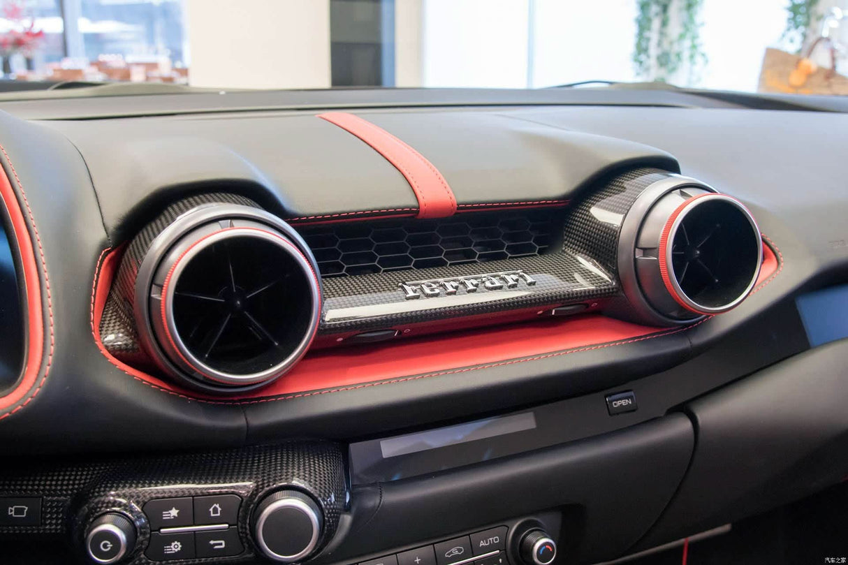 2017-2026 Ferrari 812 Superfast & GTS OE Style Dry Carbon Fiber AC Panel Trim Replacement