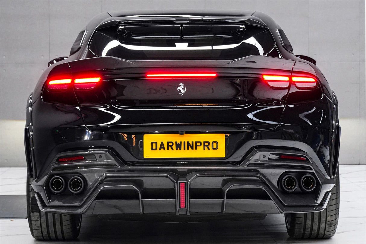 2023-UP Ferrari Purosangue F175 Partial Carbon Fiber Rear Bumper DarwinPRO iMP Design