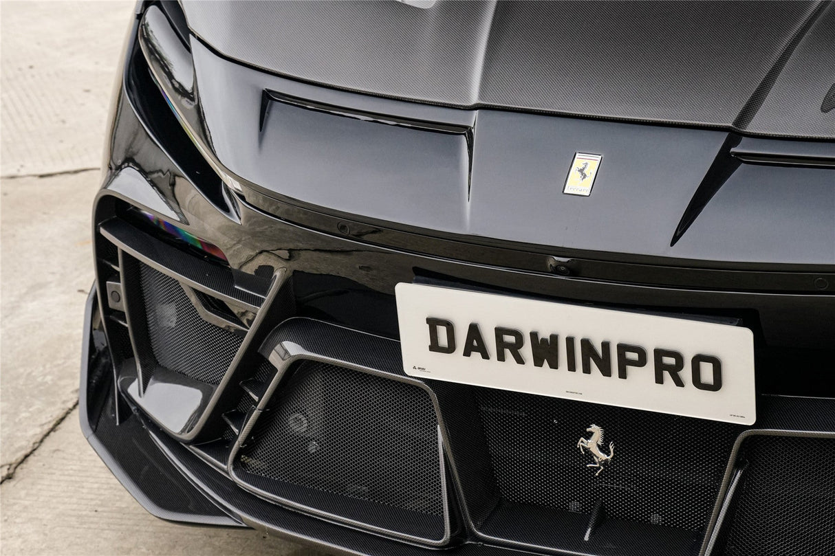 2023-UP Ferrari Purosangue F175 Partial Carbon Fiber Front Bumper And Hood DarwinPRO iMP Design