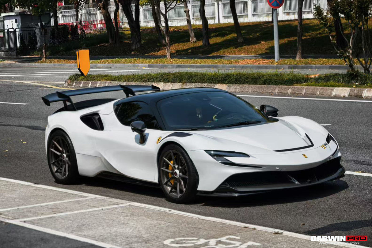 2020-UP Ferrari SF90XX-Style Autoclave Carbon Fiber Wing (Fits SF90 Stradale with Assetto Fiorano Trunk Spoiler Only)