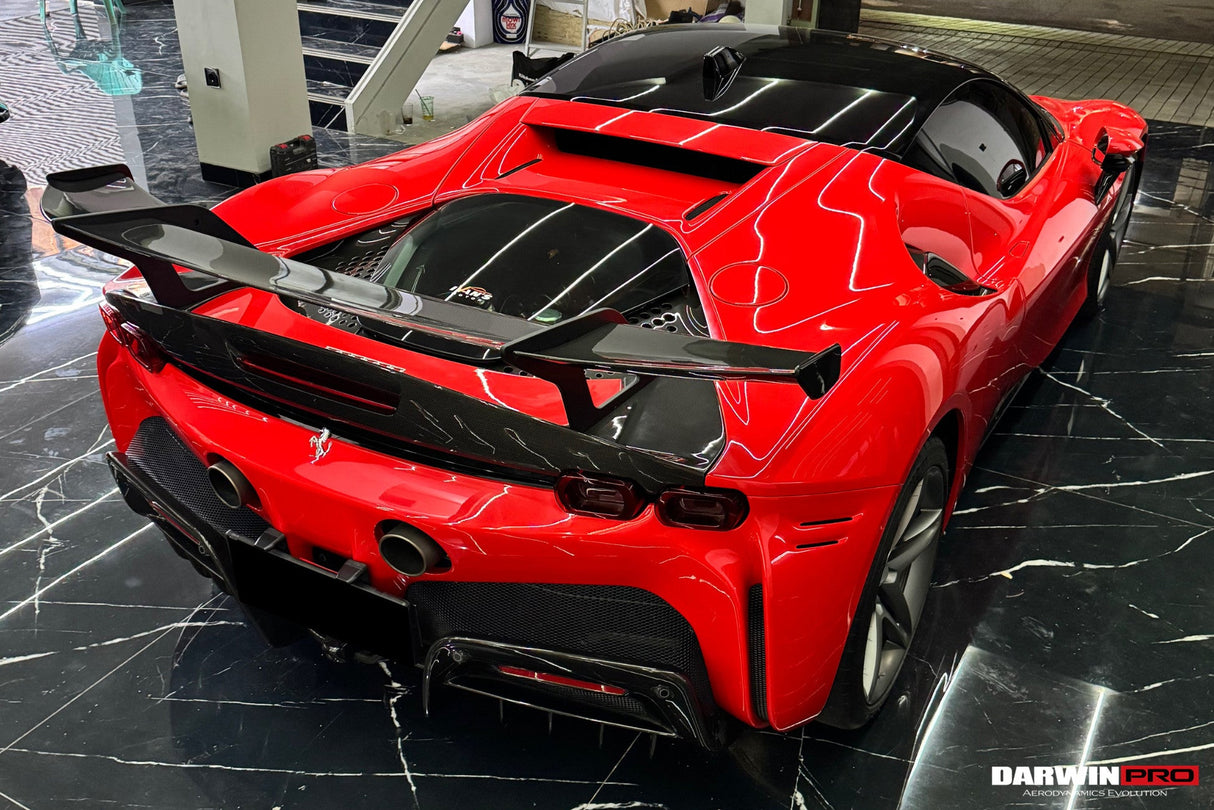 2020-UP Ferrari SF90XX-Style Autoclave Carbon Fiber Wing (Fits SF90 Stradale with Assetto Fiorano Trunk Spoiler Only)