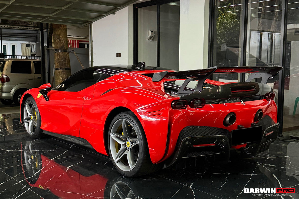 2020-UP Ferrari SF90XX-Style Autoclave Carbon Fiber Wing (Fits SF90 Stradale with Assetto Fiorano Trunk Spoiler Only)