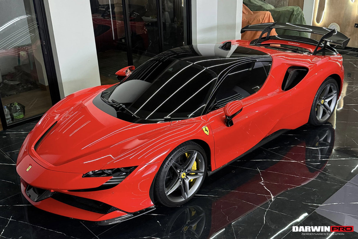 2020-UP Ferrari SF90 Stradale Autoclave Carbon Fiber Wing with Base DarwinPRO (SF90XX Style)
