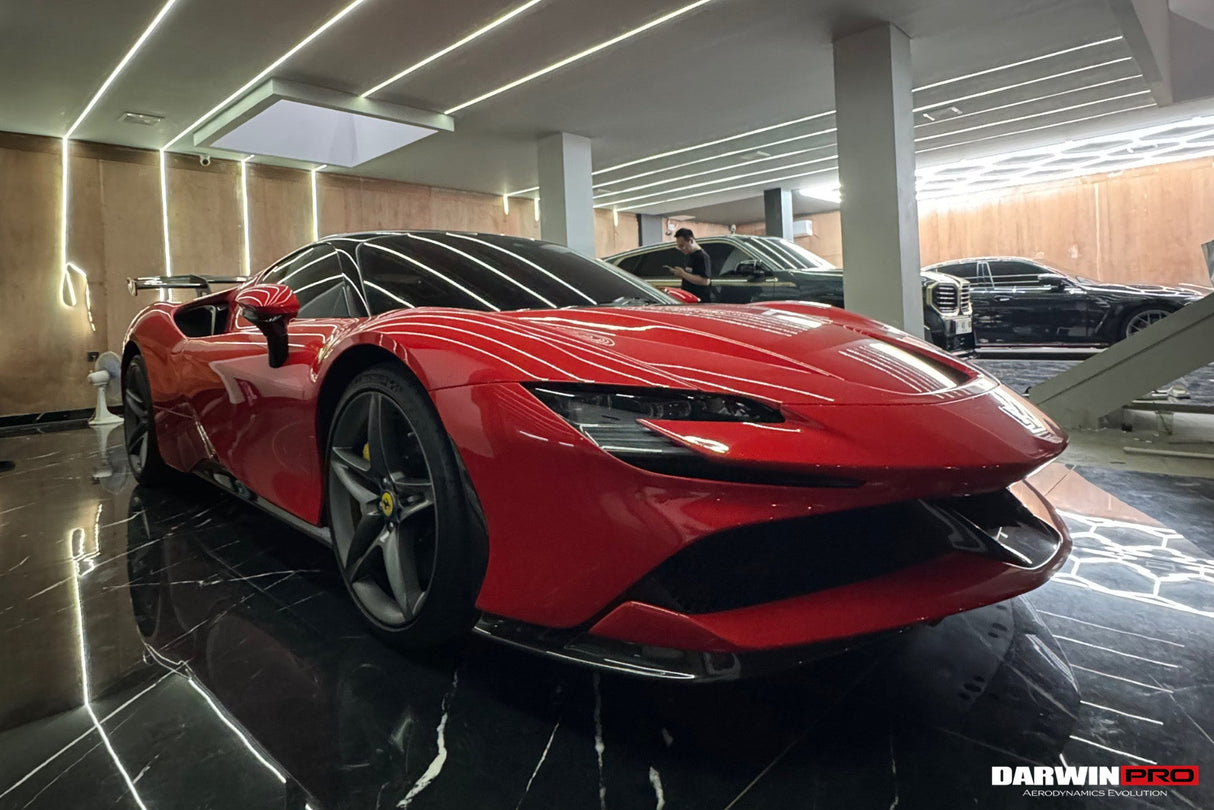 2020-UP Ferrari SF90XX-Style Autoclave Carbon Fiber Wing (Fits SF90 Stradale with Assetto Fiorano Trunk Spoiler Only)