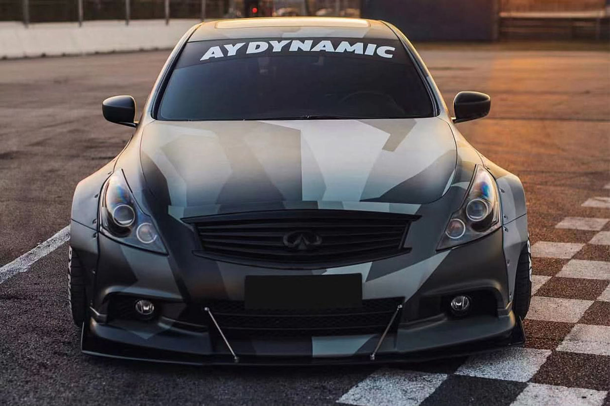 2009-2015 Infiniti G25 G37 Sedan Carbon Fiber Front Lip DarwinPRO (BKSS)