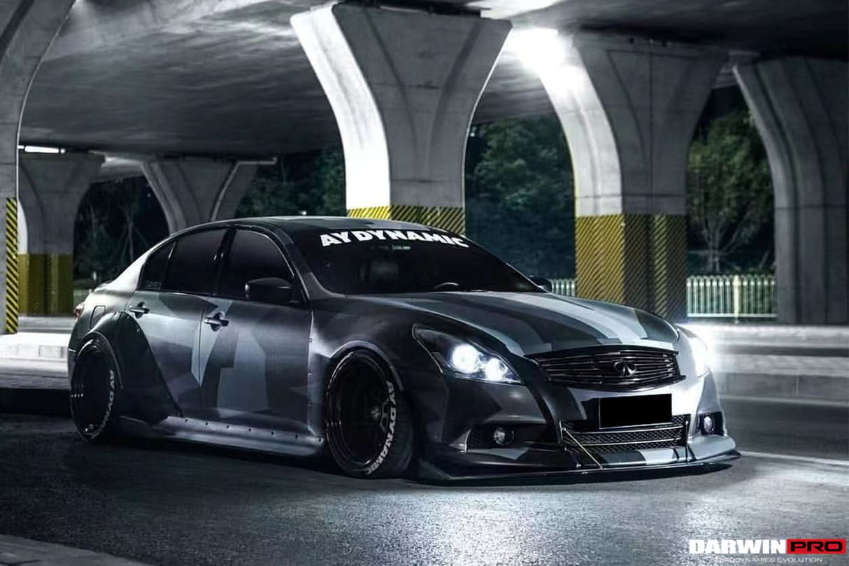 2009-2015 Infiniti G25 G37 Sedan Carbon Fiber Front Lip DarwinPRO (BKSS)