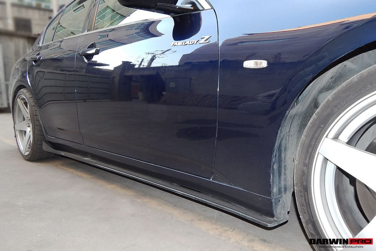 2007-2015 Infiniti Carbon Fiber Side Skirts Under Board DarwinPRO (BS) Fits G35, G25, G37 Sedan