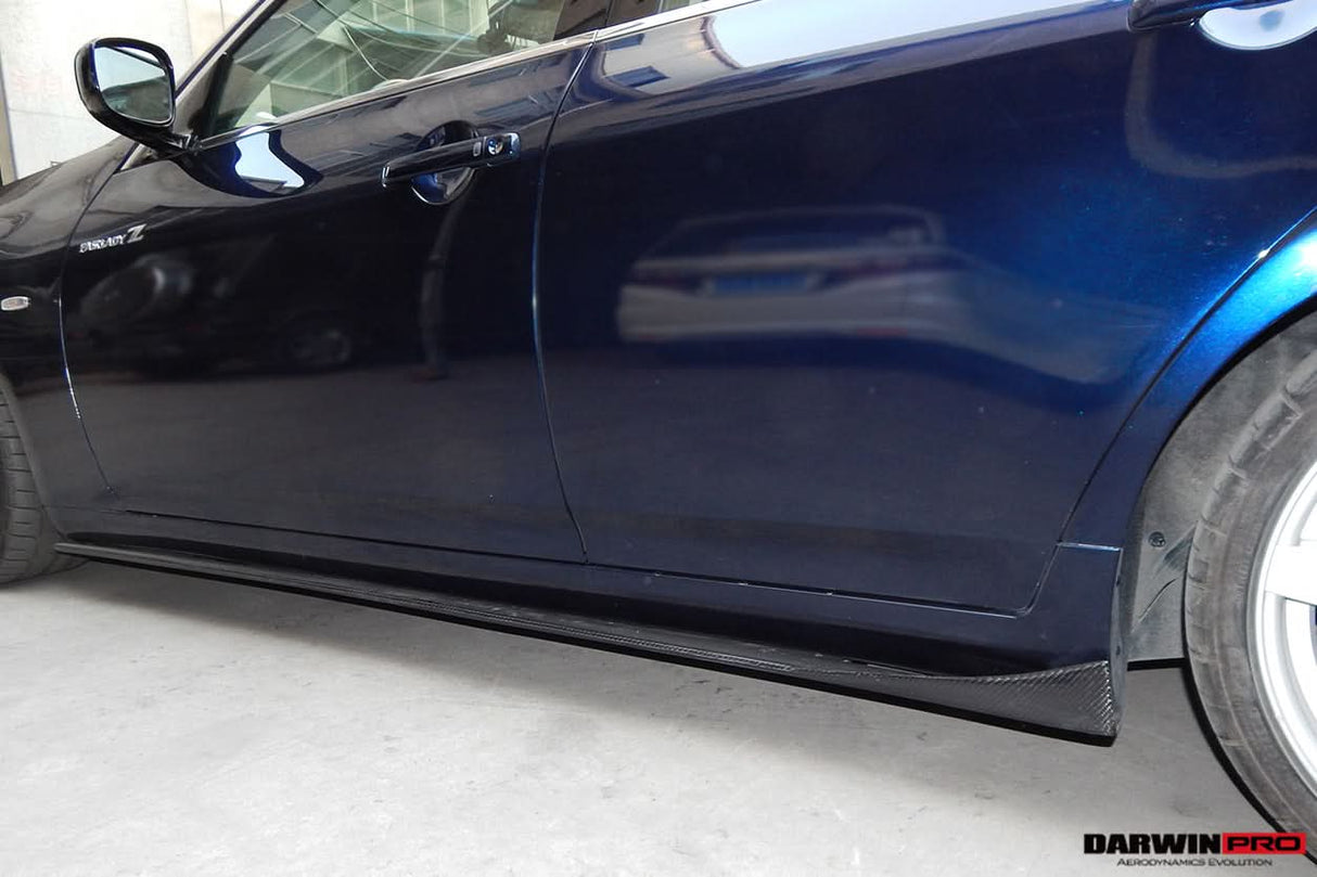 2007-2015 Infiniti Carbon Fiber Side Skirts Under Board DarwinPRO (BS) Fits G35, G25, G37 Sedan
