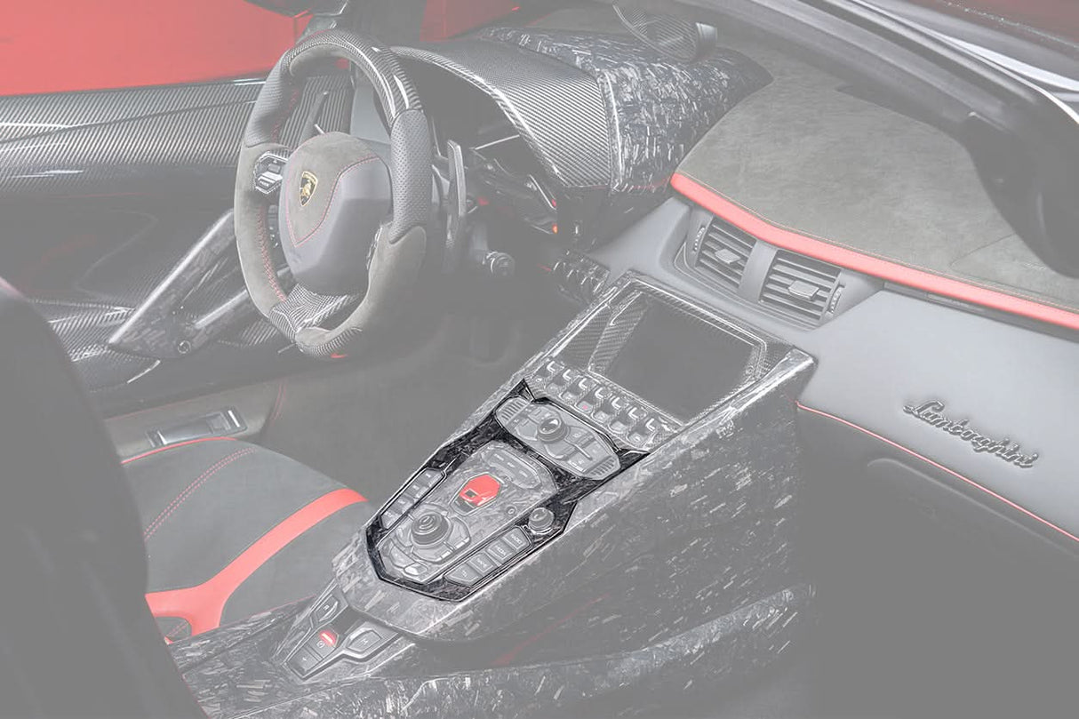 2011-2016 Lamborghini Aventador LP700 Coupe Roadster Dry Carbon Fiber Centre Console Surround Replacement