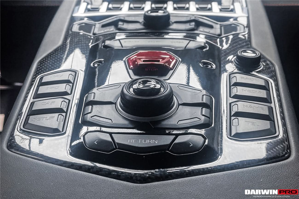 2011-2016 Lamborghini Aventador LP700 Coupe Roadster Dry Carbon Fiber Centre Console Surround Replacement