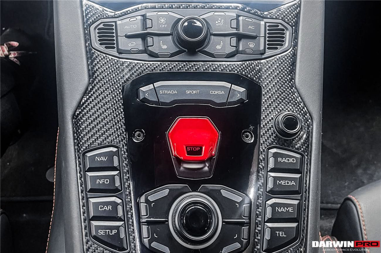 2011-2016 Lamborghini Aventador LP700 Coupe Roadster Dry Carbon Fiber Centre Console Surround Replacement