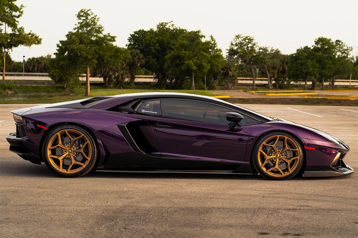 2011-2016 Lamborghini Aventador LP700 Coupe & Roadster BKSS Style Carbon Fiber Rear Side Scoops