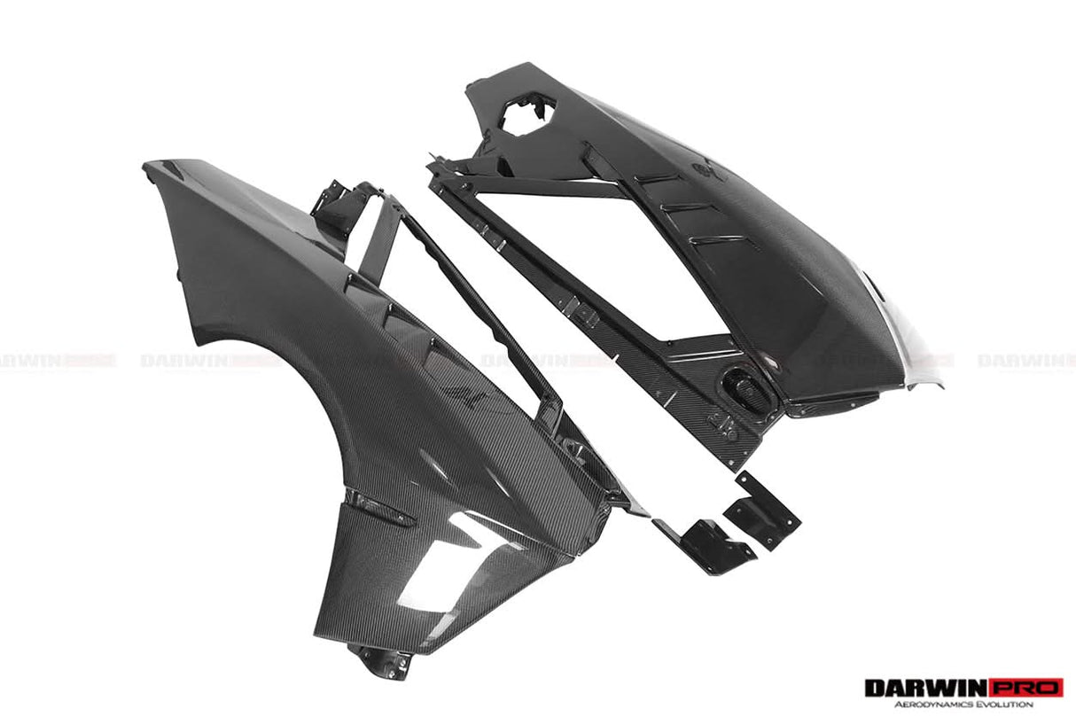 DarwinPRO 2011-2016 Lamborghini Aventador LP700 Coupe & Roadster BKSSII Style Carbon Fiber Rear Quarter Panels