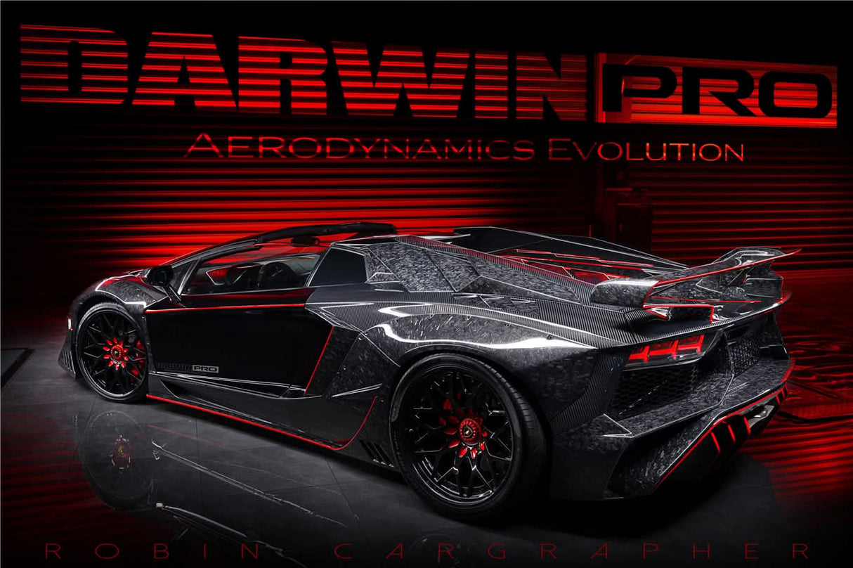 DarwinPRO 2011-2016 Lamborghini Aventador LP700 Roadster SV-BKSSII Style Carbon Fiber Aero Full Wide Body Kit
