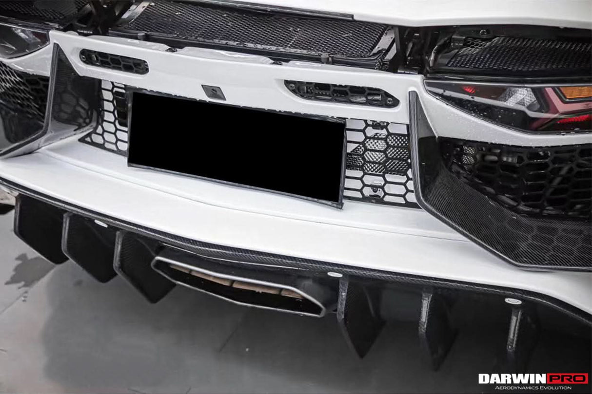 DarwinPRO 2011-2016 Lamborghini Aventador LP700 LP740 Coupe & Roadster SV Style Rear Bumper