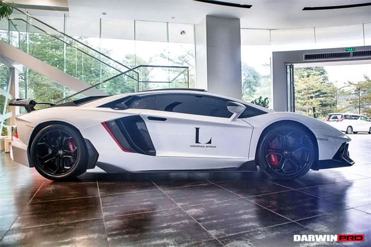 2011-2016 Lamborghini Aventador LP700 Coupe Roadster BKSS Style Carbon Fiber Side Skirts Under Board