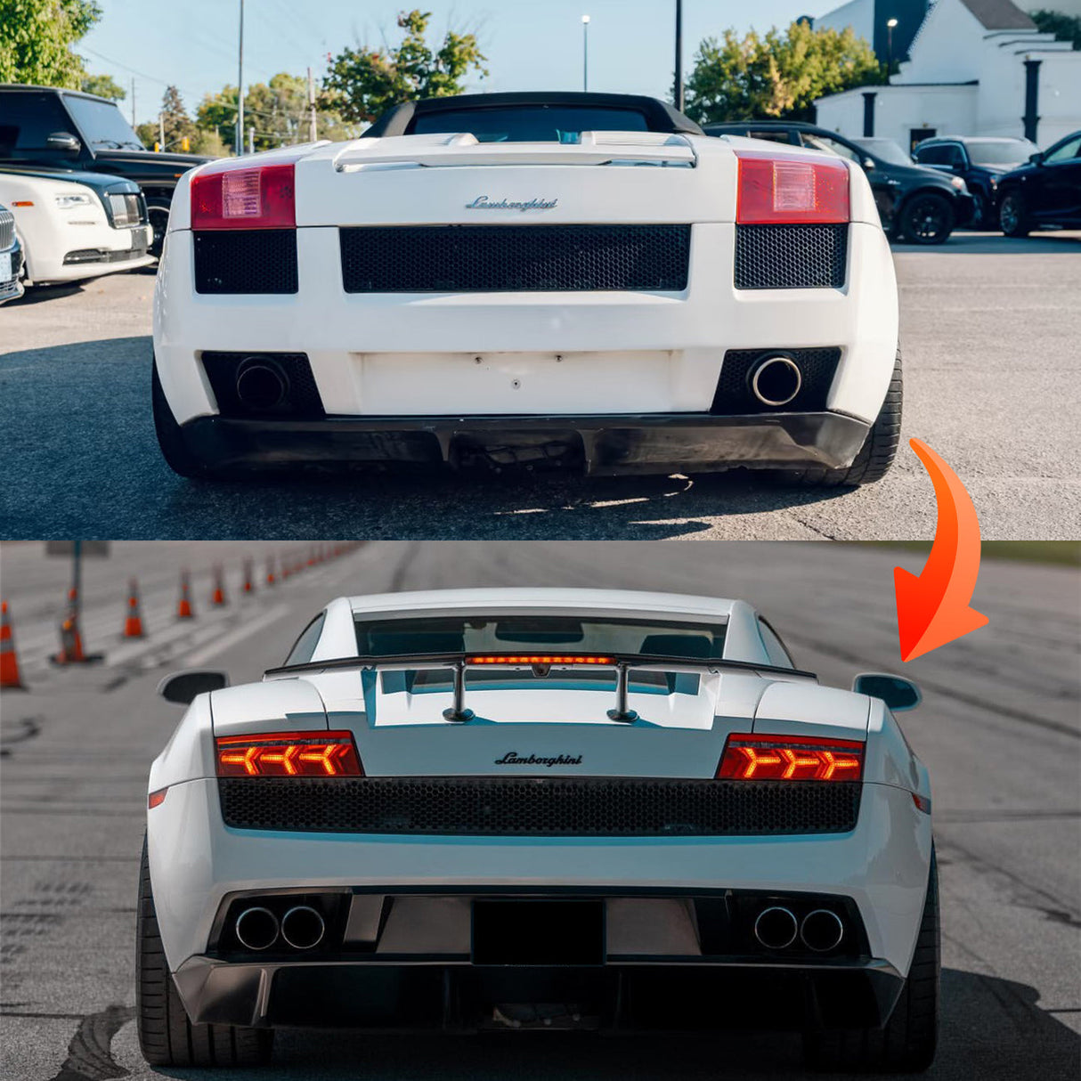 2004–2008 Lamborghini Gallardo Pre-LP to LP Tail Light Conversion Mounting Bracket (OEM Style)