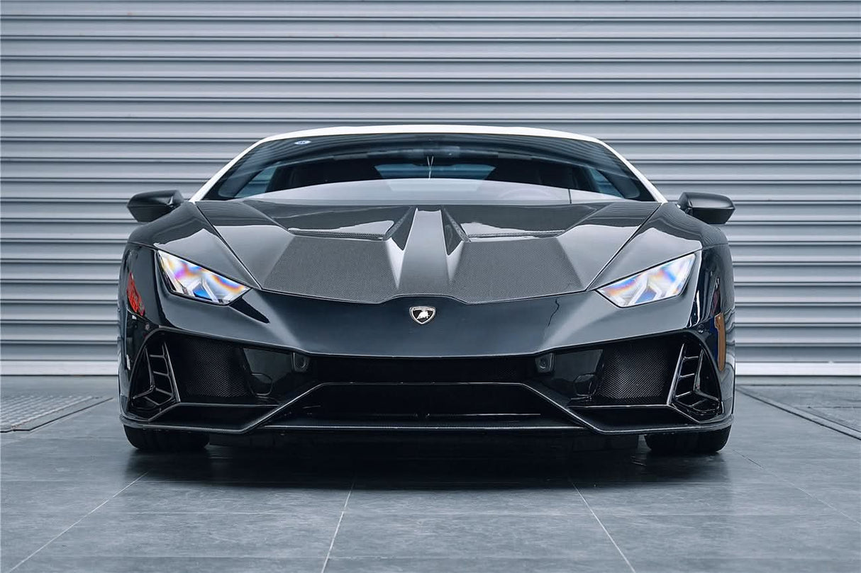 2015-2025 Lamborghini Huracan LP610 & LP580 & EVO & Tecnica EVO-4WD Style Partial Carbon Front Bumper