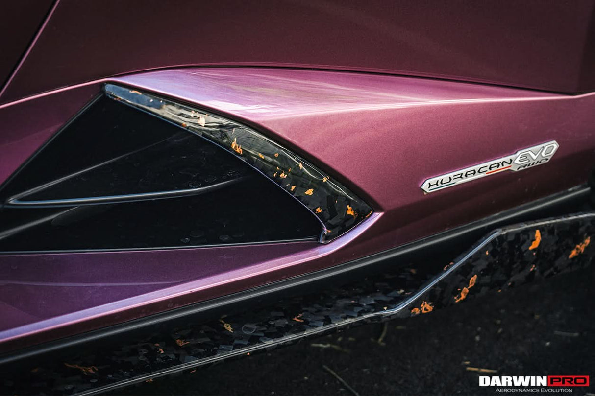 2019-2023 Lamborghini Huracan EVO OD Style Dry Carbon Side Skirts Under Board