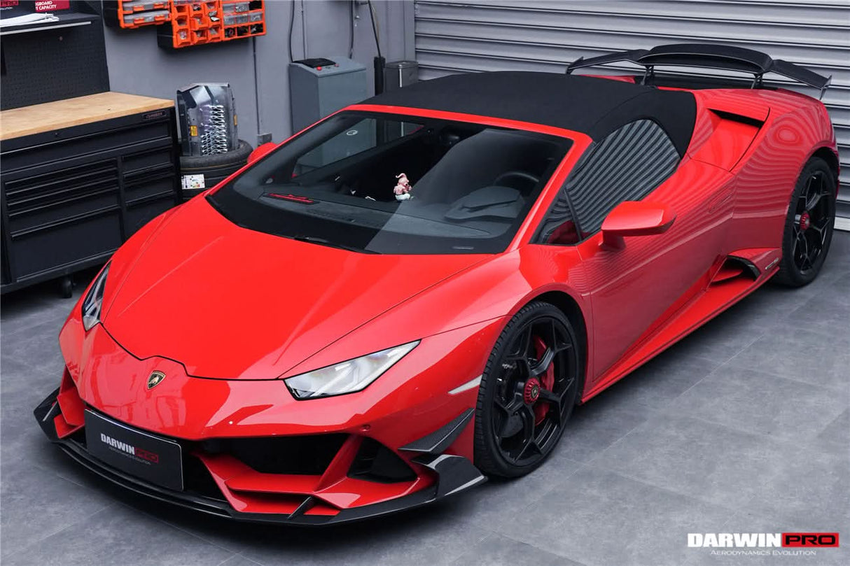 2019-2023 Lamborghini Huracan EVO 4WD ONLY BKSS Style Carbon Front Bumper Canards