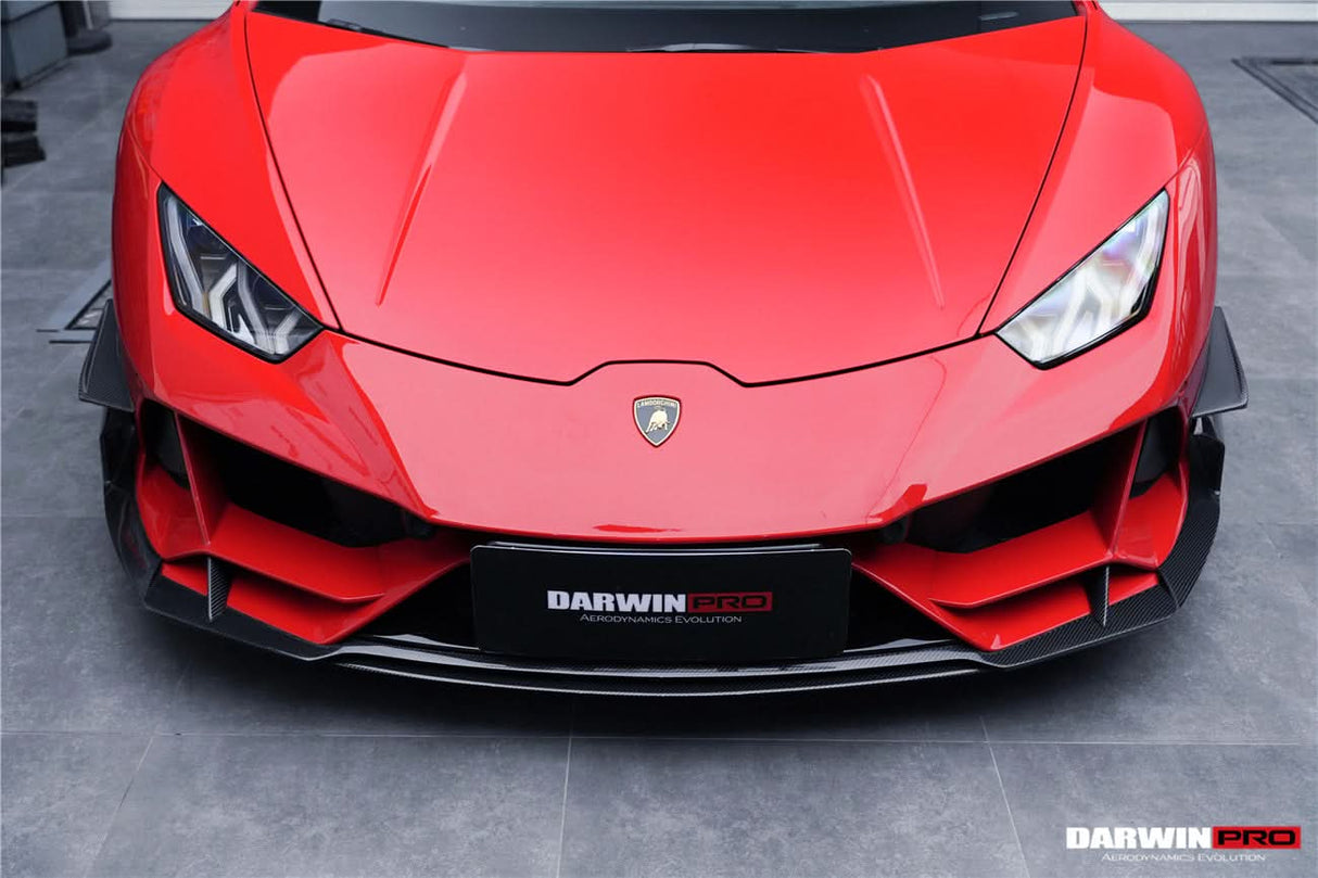 2019-2023 Lamborghini Huracan EVO 4WD ONLY BKSS Style Carbon Front Bumper Canards