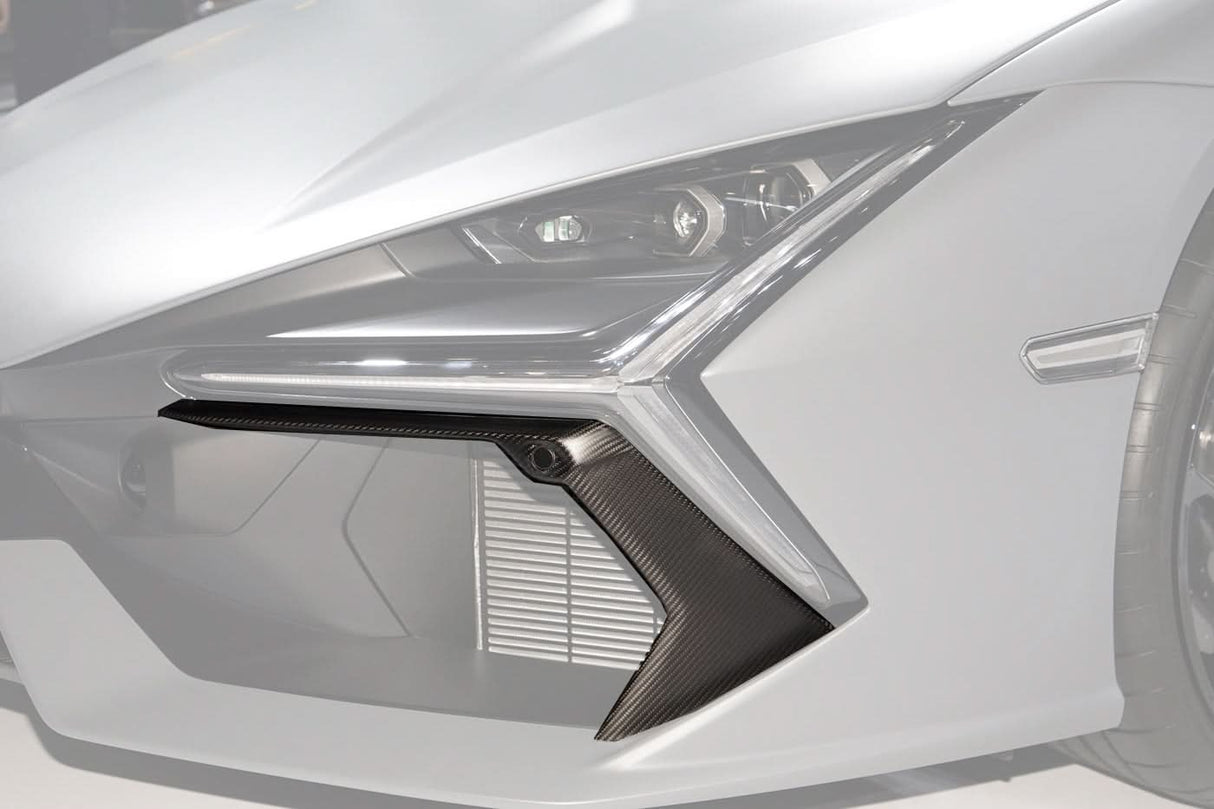 DarwinPRO 2023-UP Lamborghini Revuelto OE Style Autoclave Carbon Fiber Front Bumper Air Vent Trims