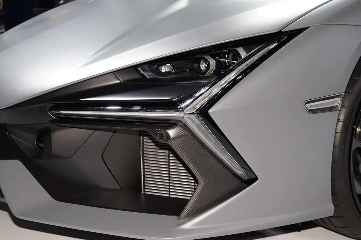 DarwinPRO 2023-UP Lamborghini Revuelto OE Style Autoclave Carbon Fiber Front Bumper Air Vent Trims