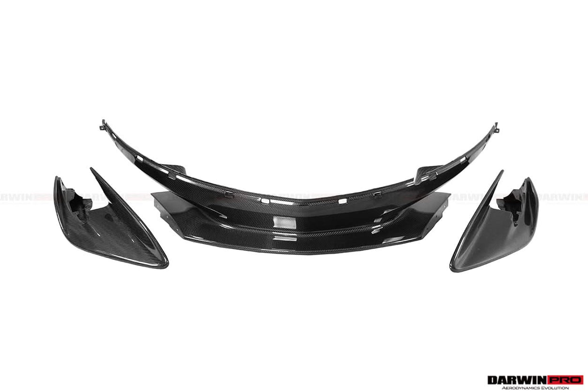 DarwinPRO 2015-2020 McLaren 540C & 570S Convert 600LT Carbon Fiber Front Bumper Lip With Undertray